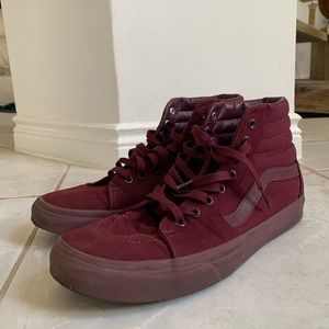 Vans Burgundy Hi Men's Skate Shoes